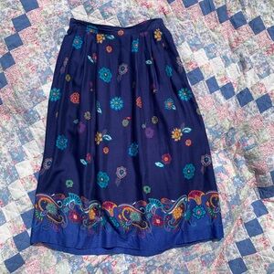 Vintage Boho Midi Skirt